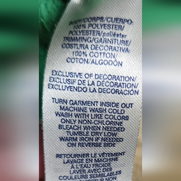 Chaps Kids Green Fleece Pullover 4T - Picture 3 of 5